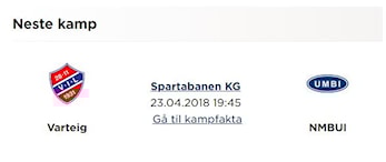Første "hjemmekamp" på Spartabanen mot NMBUI